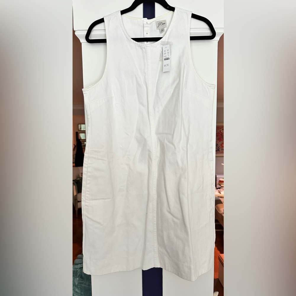 White Chambray/Denim dress - NWT jcrew size 12